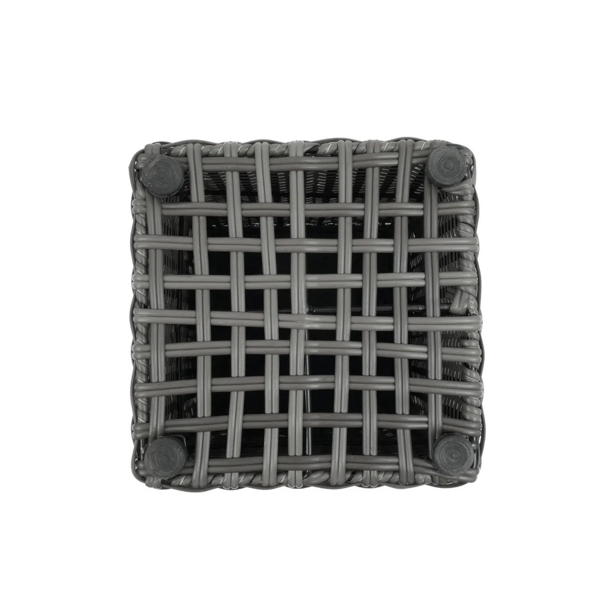 CB Home & Style Pflanztöpfe Rattan 3er Set Grau Pflanzkübel Pflanzenkuebel Blumentopf Blumenkübel Kunststoff Pflanztopf