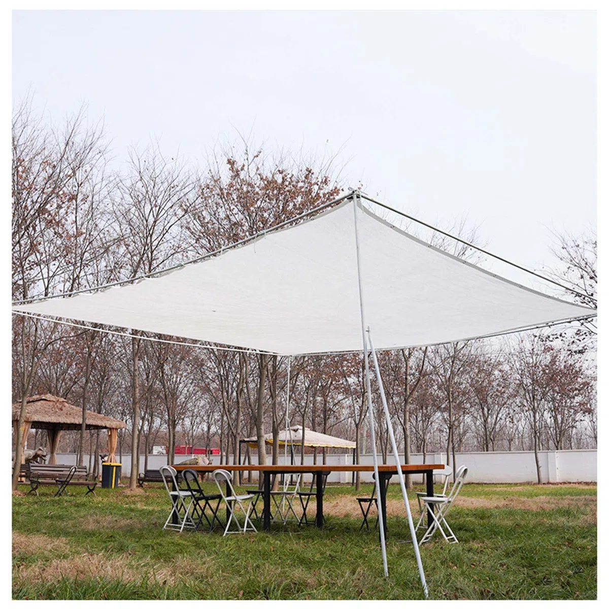 Weißes UV-Schutznetz, 85 % Rasur, mit Ösen, Gewächshaus, Netzplane, Outdoor-Sonnensegel für Terrasse, Balkon, Autoabdeckung, 3 x 5 m