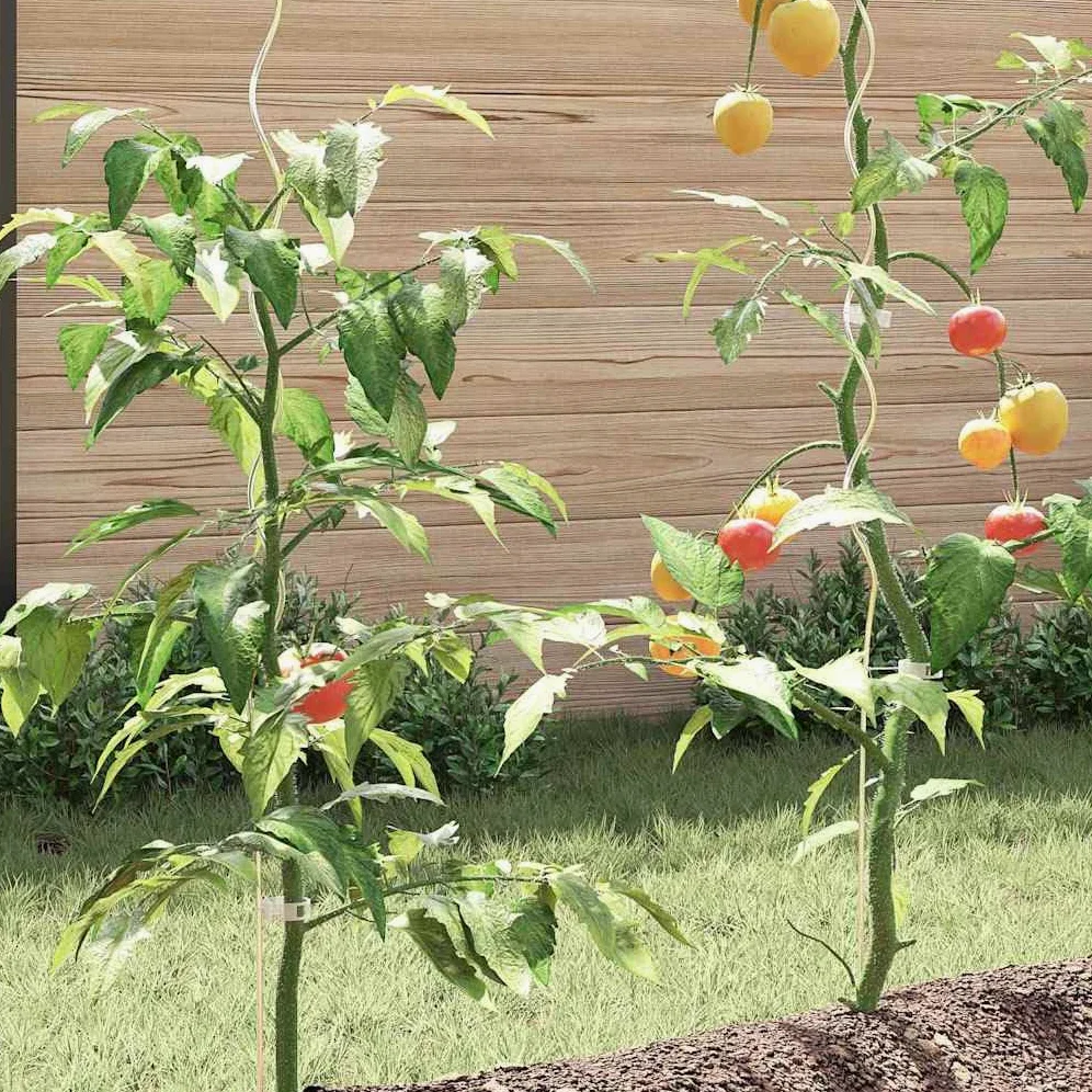 Spiral Pflanzenstütze Stahl 150 cm, 50 Stück Kletterpflanzenstütze für Garten, Pflanzstab aus robustem Stahl mit minimalistischem Design für Bohnen und Reben, platzsparend