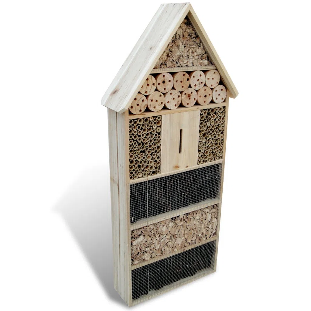Festnight Groß Insektenhotel Insektenhaus aus Stabiles Holz Insekten Platz 50 x 15 x 100 cm