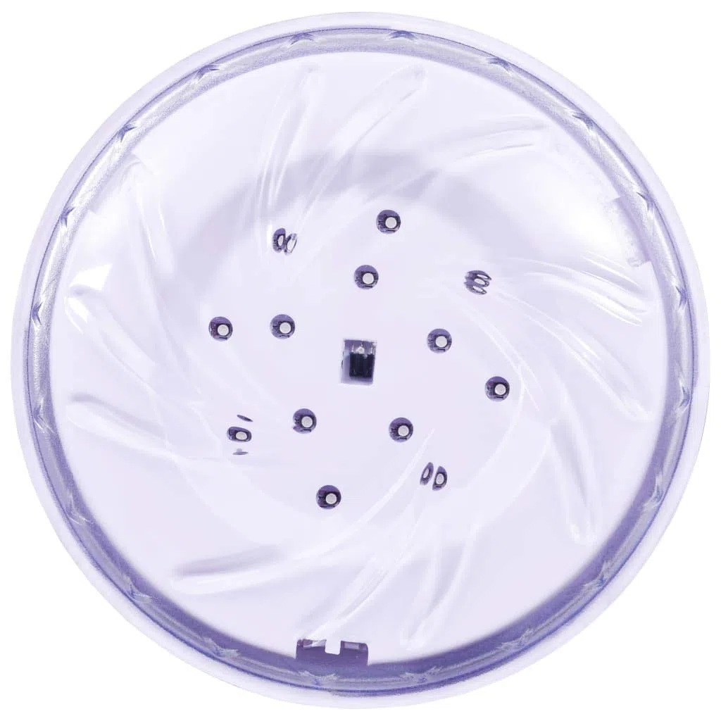 Unterwasser LED Poollampe mit Fernbedienung Weiß, 150 mm Kunststoff, IPX7, 13 LEDs, 2 Helligkeitsstufen für Schwimmbad, Whirlpool, Spa, Teich und Wasserdekoration