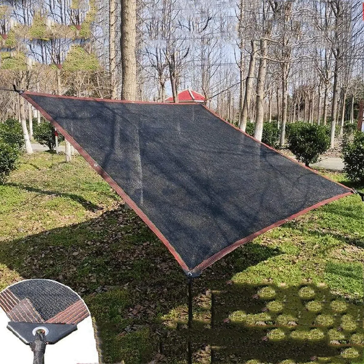 6 x 12 m, 85 % schattiges Gewächshaus-Schattennetz, strapazierfähig, Schattenstoff, Terrassenzaun, Sonnenschutz, hohe Dichte, 8 Nadeln, für Garten, Blumen, Pflanzen, Terrasse, Rasen, Schatten