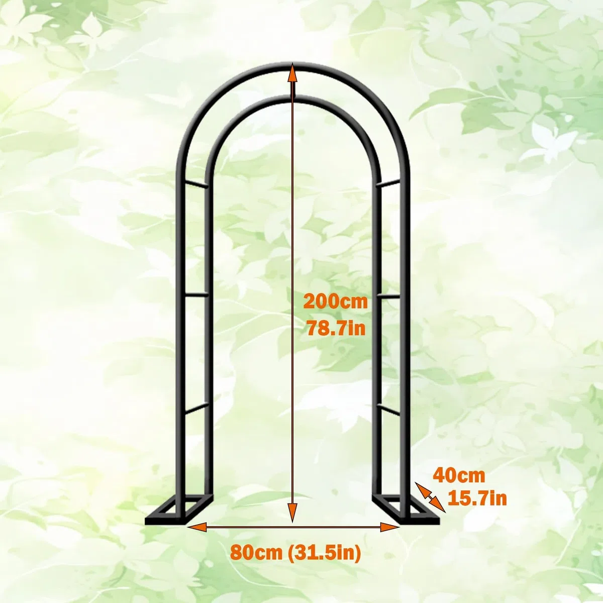Wetterfestes Rosenspalier für Kletterpflanzen 220cm hoch ideal für Balkon Hochzeit und Gartenparty B 80 x H 220 cm