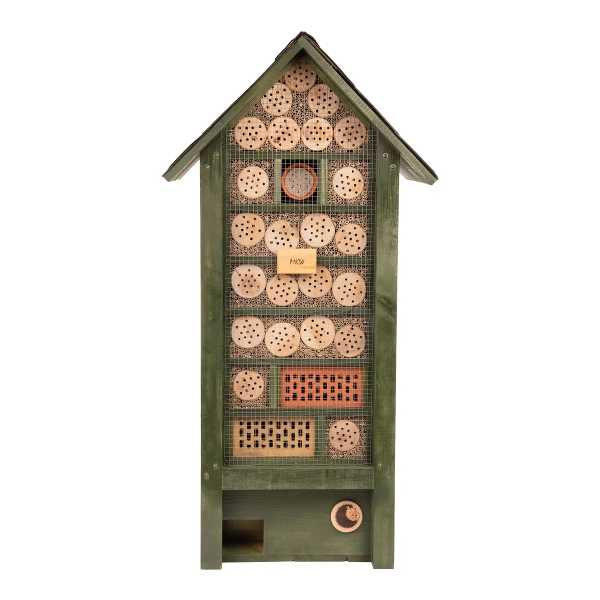 Insektenhotel & Igelhaus - Wetterfest - Arche Noah – riesiger, beidseitig offener Nistkasten MKW Nr. 2 - Insektenhaus aus massivem Laub- und Nadelholz - für Wildbienen, Marienkäfer & Schmetterlinge