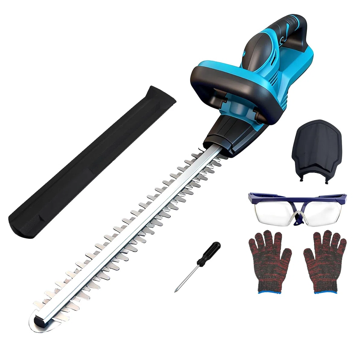 Akku Heckenschere für Makita 18V Akkus, Akku-Strauchschere, 50cm Schnittlänge, Tragbar Gartenschere Elektrische Heckenschere für Hof, Garten, Rasen(Modell CK - ohne Akku)