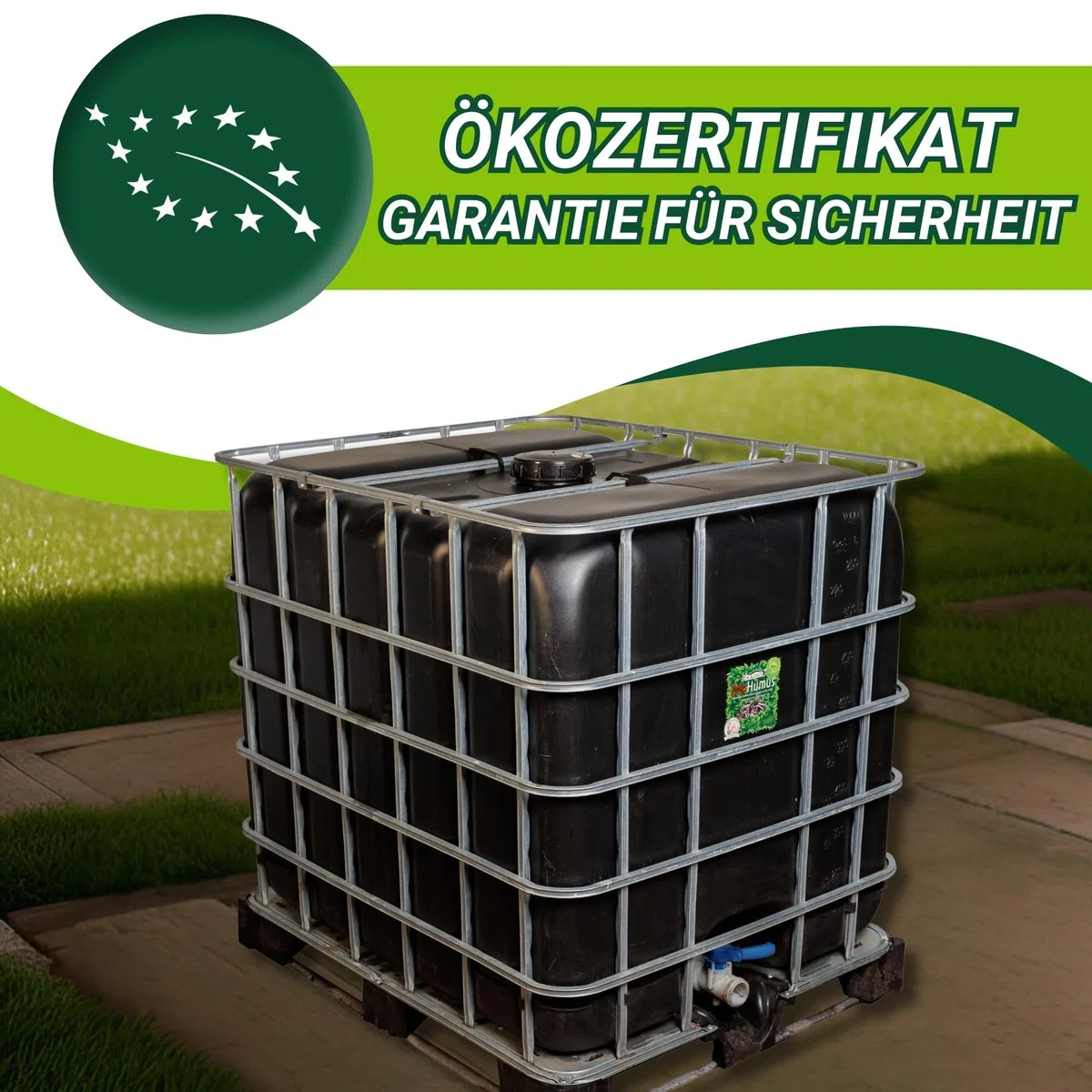 DżoHumus BIO Dünger 1000L Obst und Gemüsedünger | Compo Blumendünger Flüssig für Wachstum | Natürlicher Pflanzendünger für alle Grünpflanzen | Grünpflanzendünger für Große Garten