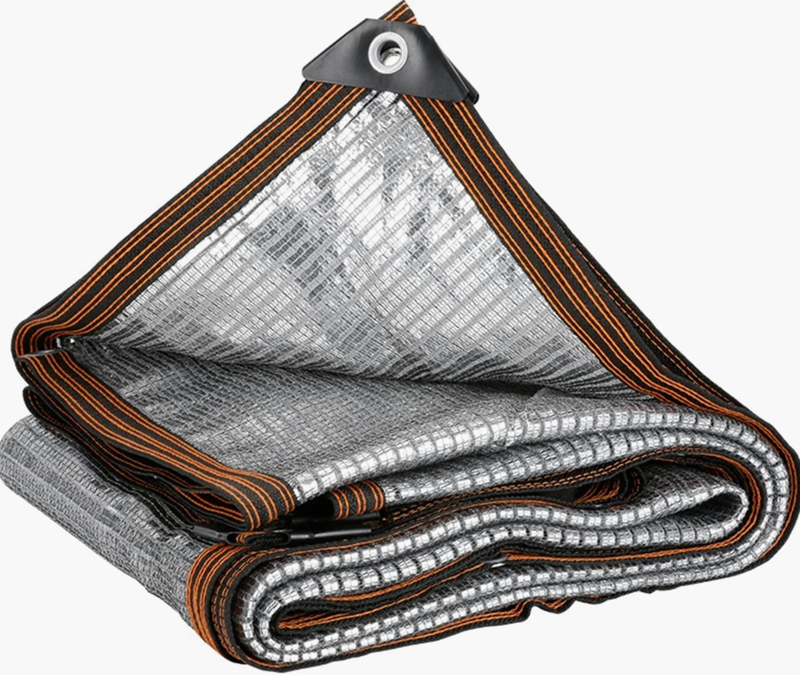 Silber Alufolie Sonnenschutznetz, 55% 65% 85% 95% Schattennetz UV-Resistant Sonnensegel, Outdoor Schattierung Netz Panels mit Ösen für Blumen, Pflanzen, Gewächshaus, Patio Lawn