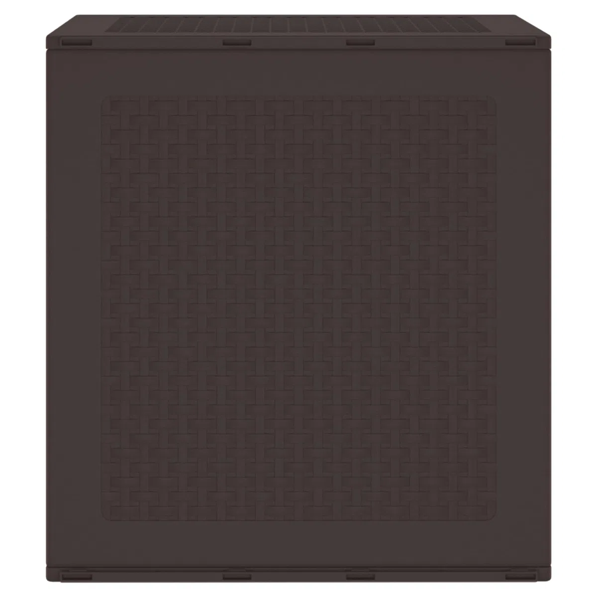 Gartentruhe aus PP Kunststoff Braun 55x53x57 cm Außenlagerbox mit UV-Schutz und texturierter Oberfläche für Terrasse Gartenmöbel Aufbewahrung