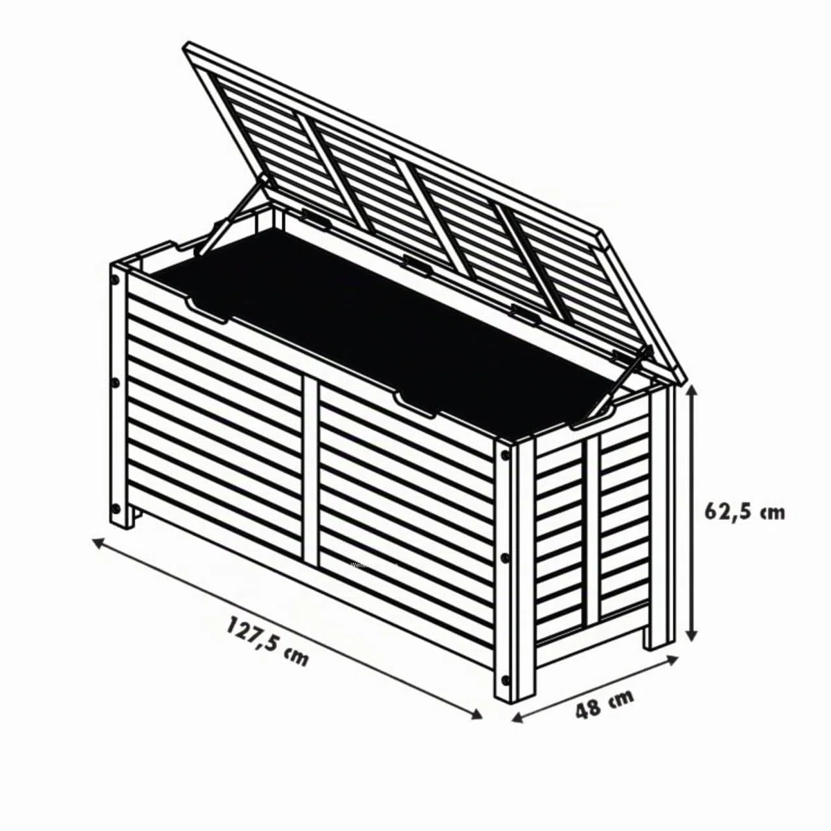 Primaster Aufbewahrungsbox Borneo 127 x 48 x 62,5 cm Aufbewahrugskiste