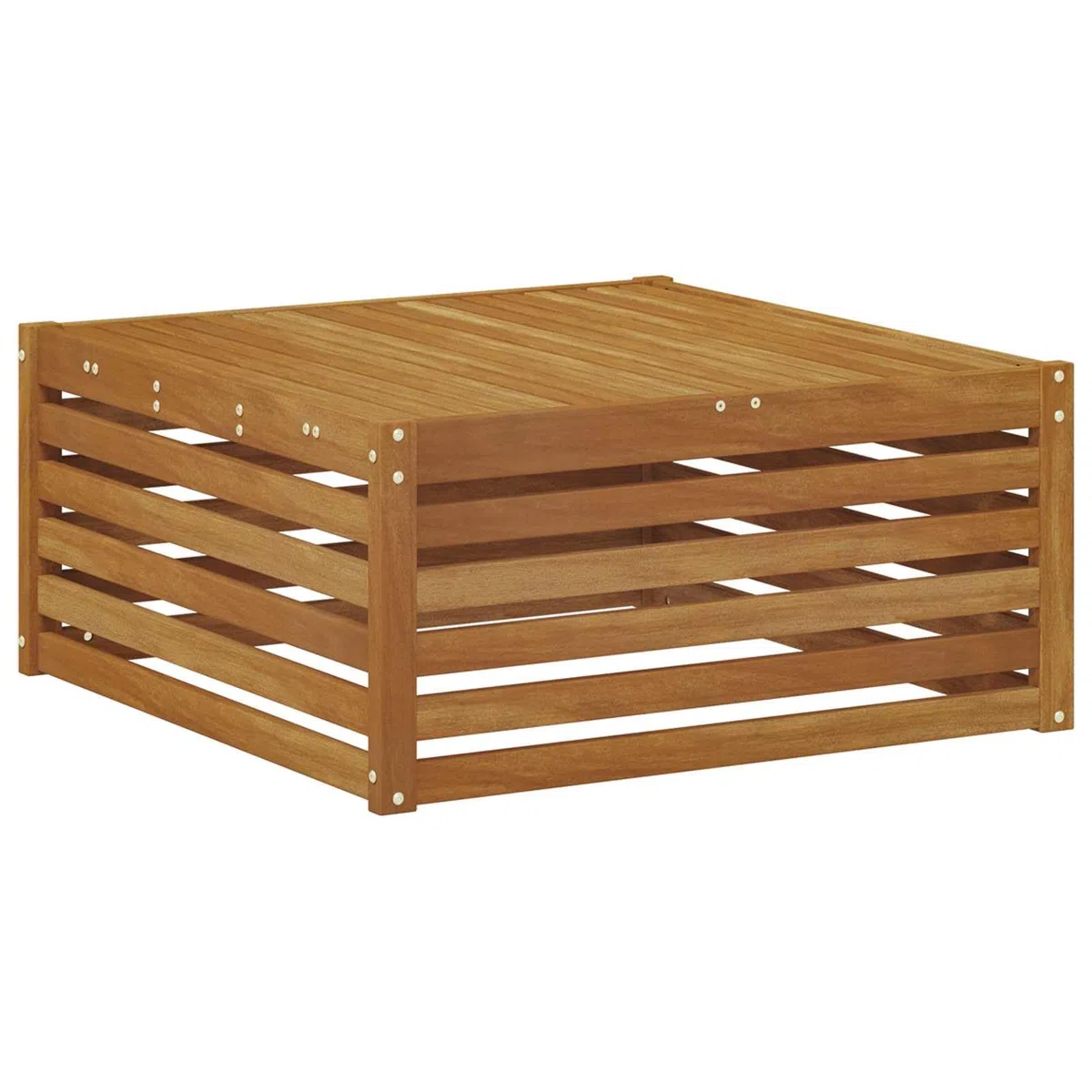 Outdoor-Garnitur 6-teilig aus massivem Akazienholz für Garten, Terrasse und Balkon, wetterfestes Möbelset mit Tisch, Sofas, Armlehnen, vielseitig, langlebig