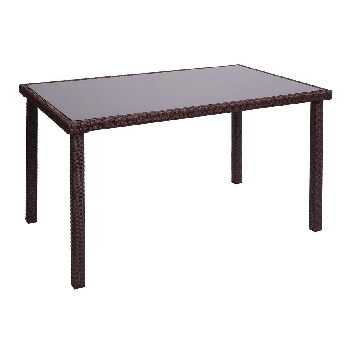 Mendler Poly-Rattan Tisch HWC-G19 120x75cm - braun | Gartentisch, Balkontisch