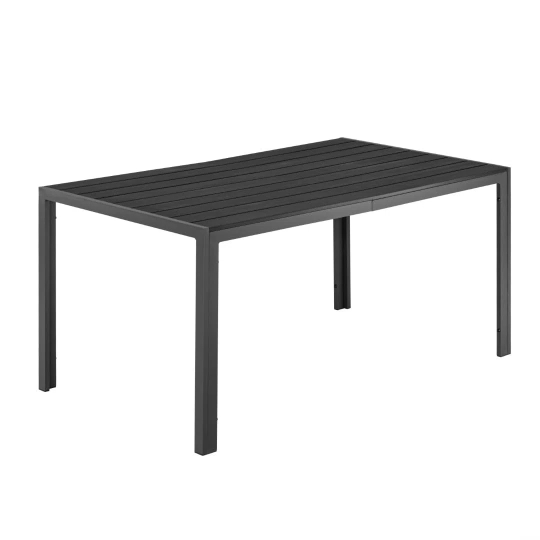 ALEOS. Aluminium Gartentisch 150 x 90 cm mit WPC Tischplatte, Model Milos, Tisch Esstisch