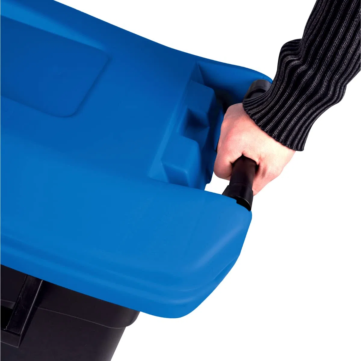 TAYG Mülleimer mit Pedal und Rollen, 120 l, Blau