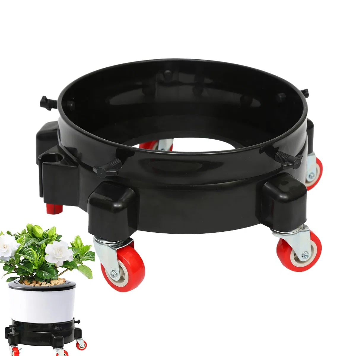 5nBucket DollyMultifunktionaler Wagen mit Rädern, ideal für Fett, Lebensmittelservice und Transportzubehör