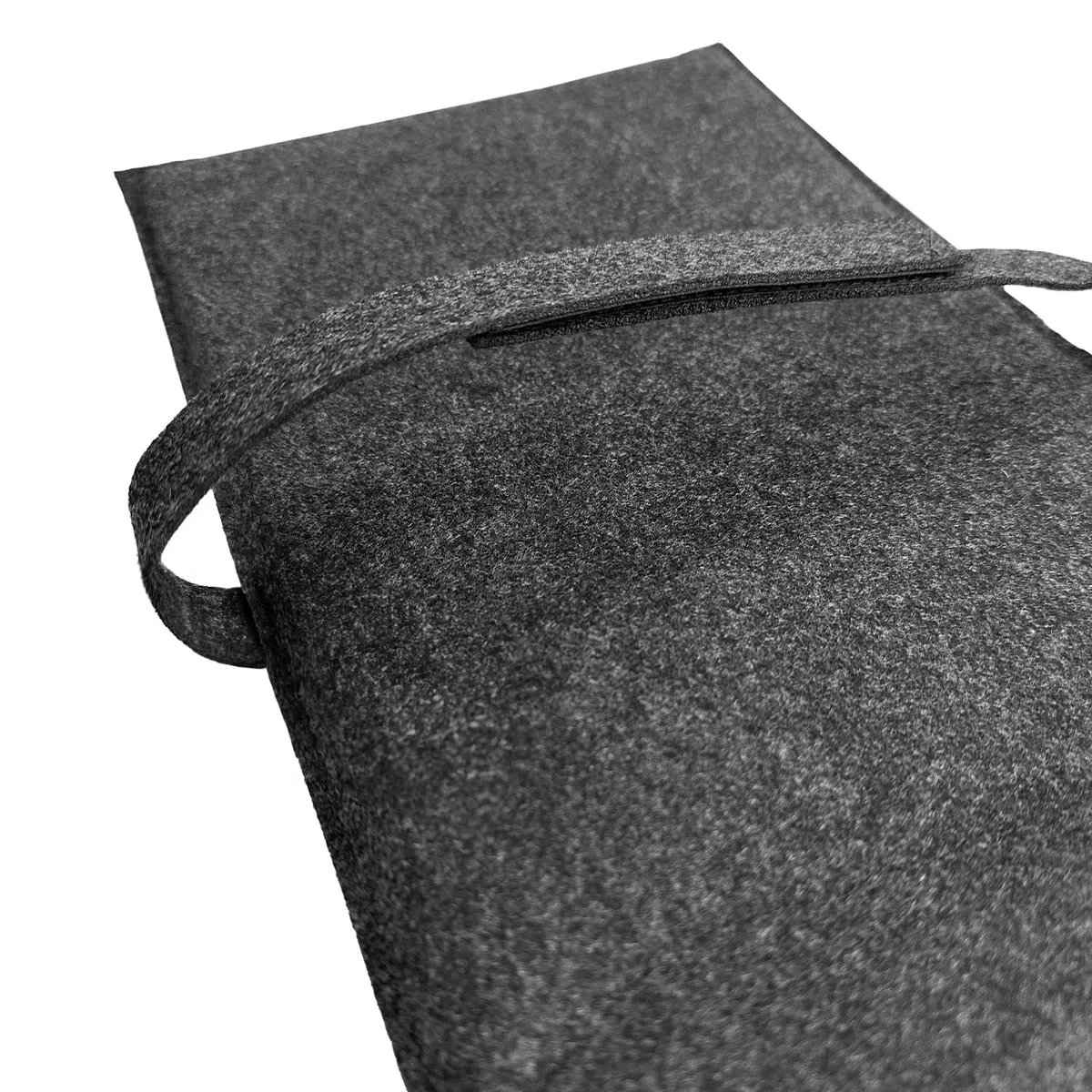 Miqio Design Filz Bierbankauflage - bequem gepolstert - Sitzauflage für Bierzeltgarnitur - Sitzpolster für Bierbänke – 110x25 cm für Kurze und Lange Bänke geeignet - Dunkelgrau anthrazit