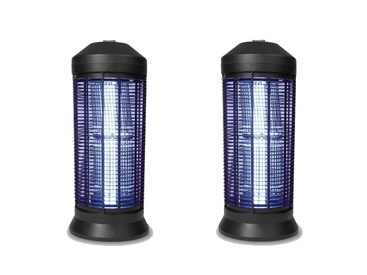2er Set elektrische Profi Stechmückenfallen Insektenvernichter mit UV Licht, Lampe für Räume bis jeweils 600 m²