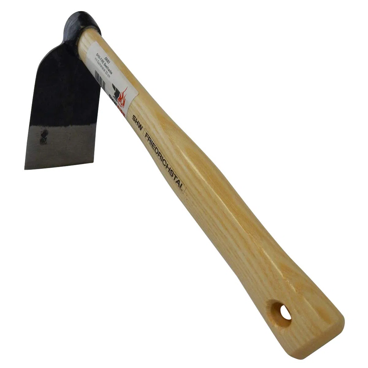 SHW-FIRE Kraftvolle Beethacke - 33cm Breitblatt und Eschenholzstiel für | Made in Germany | Für Gartenarbeit und Bodenlockerung | Schmiedequalität | selbstschärfendes Blatt | 33 cm Eschenholzstiel