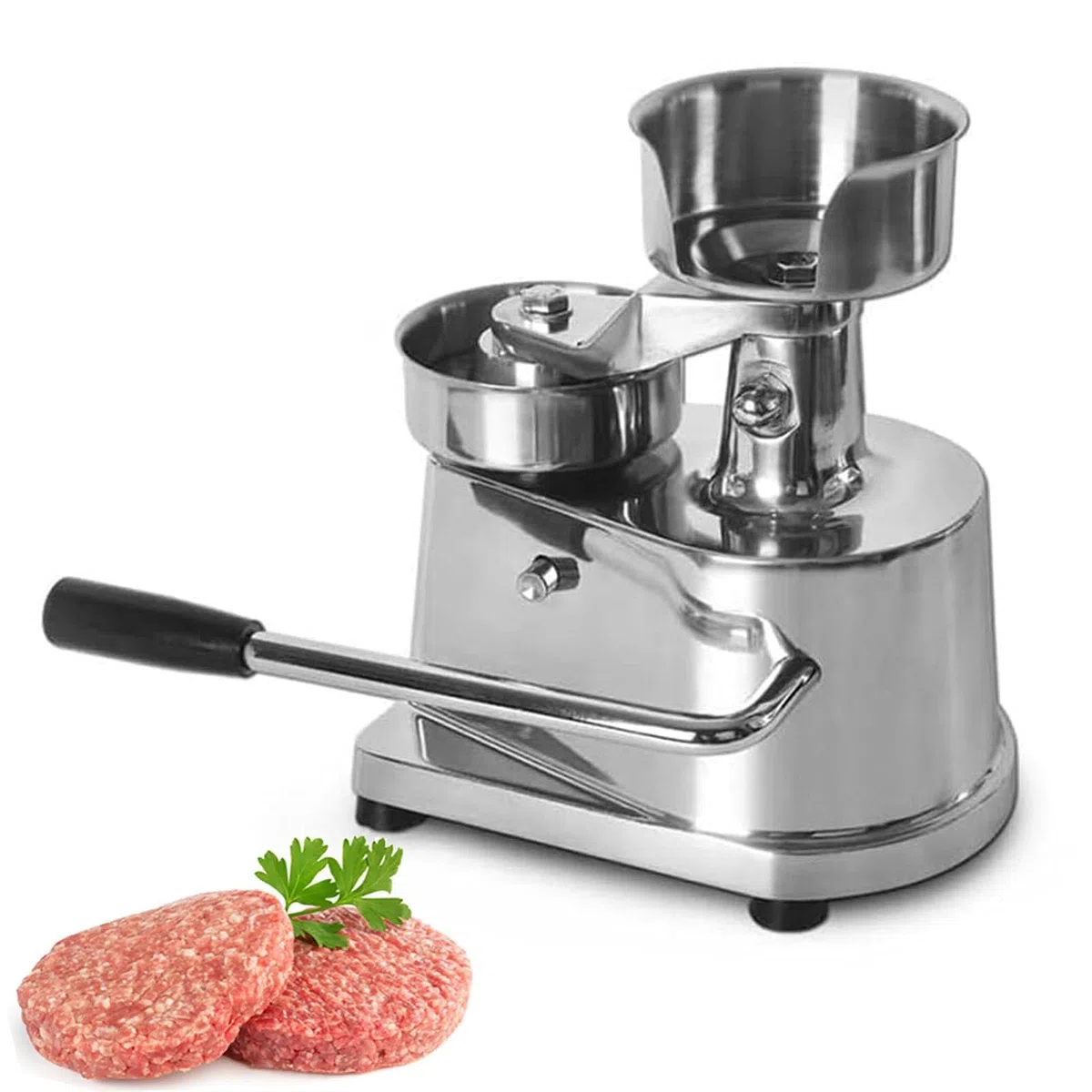 Robuste Hamburgerpresse, professionelle Edelstahl-Burger-Patty-Maker, manueller Fleisch-Pattyformer für gewerbliche Küche und Restaurant