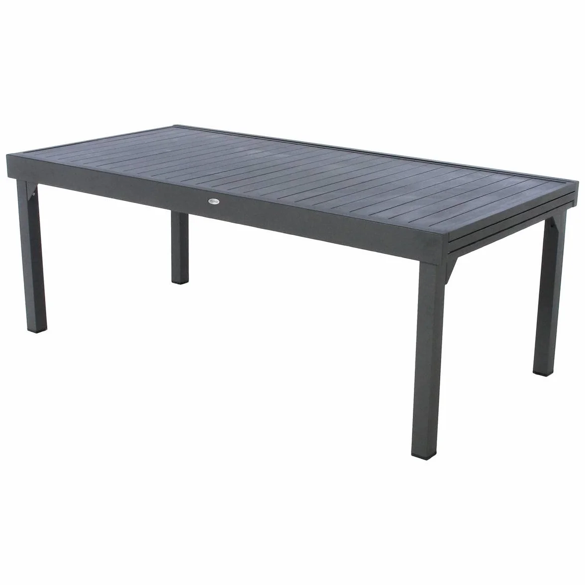 Hespéride - Piazza Ausziehbarer Gartentisch, Graphitgrau - 12 Sitzplätze - Rostfreies Aluminium - Ausziehbare Gartenmöbel