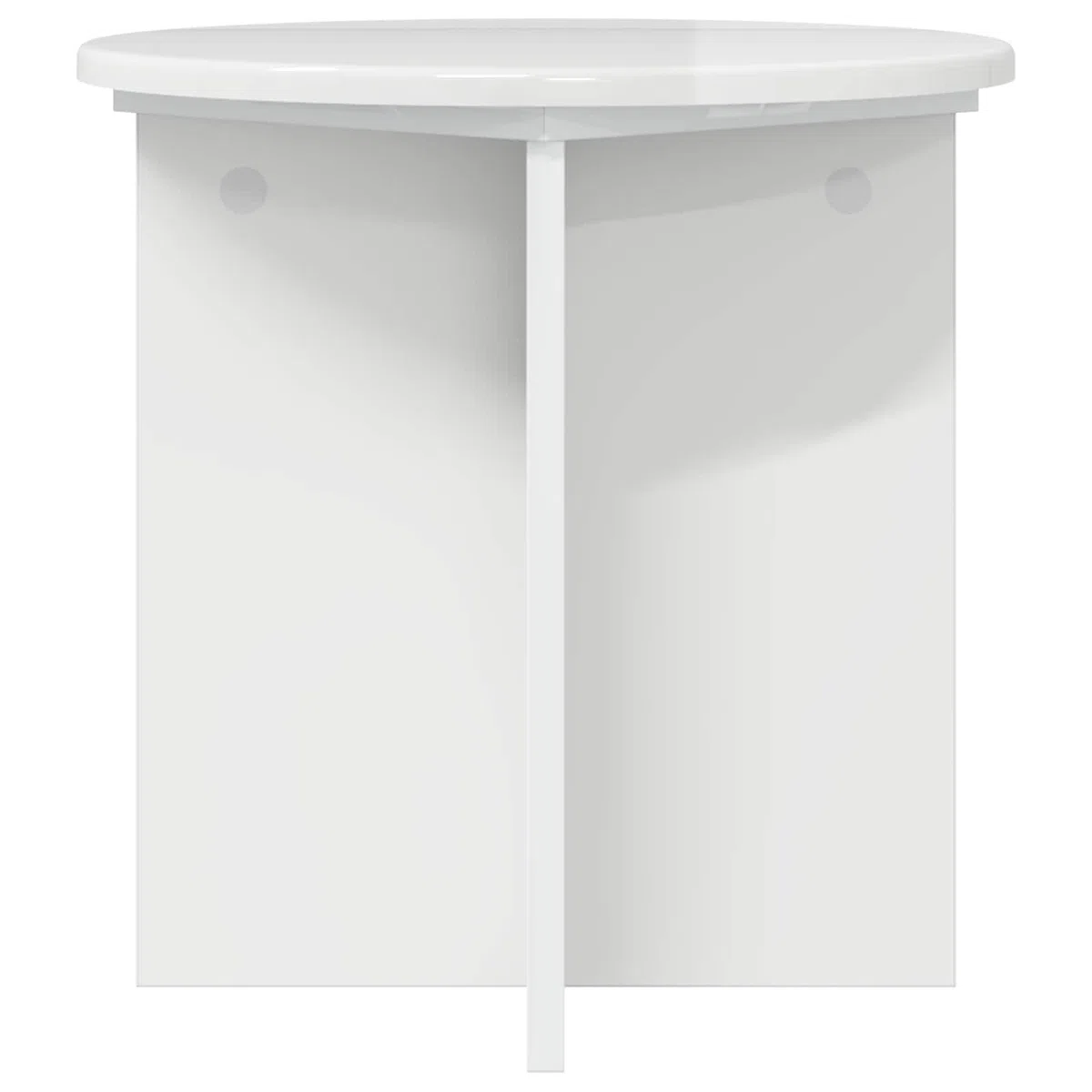 2er Set Pflanzenständer Hochglanz Weiß 40x40x40 cm - Moderner Blumenhocker aus Holzwerkstoff, Pflanzentisch für Zimmerpflanzen, Wohnzimmer und Büro
