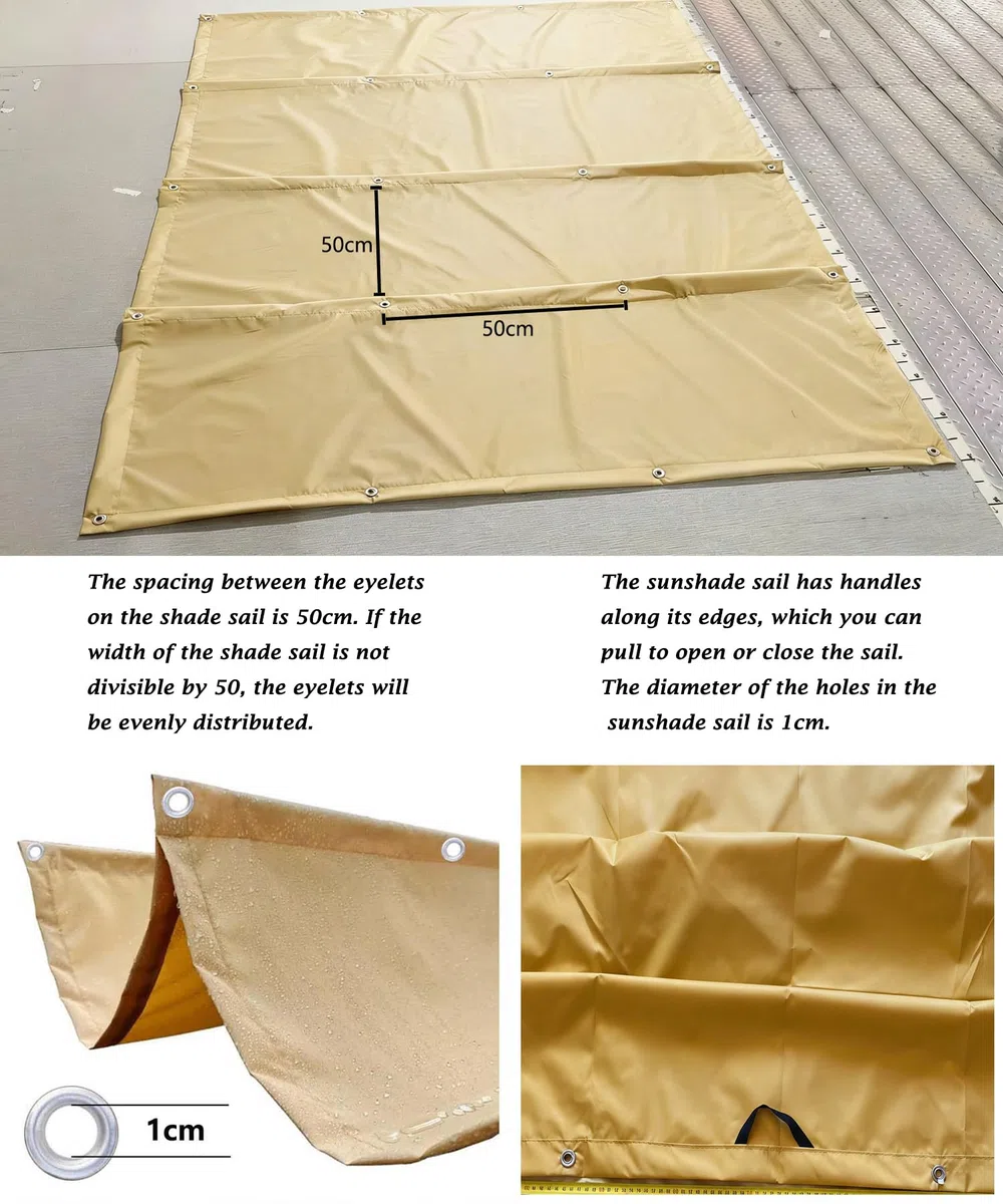 Einziehbar Welle Sonnensegel 2.5x4M Verstellbar Wellenmarkise Sonnenschutz Wasserdicht Schattenabdeckung Outdoor Balkon Pergola UV-Beständig Segeltuch Markise für Terrasse Garten Sand