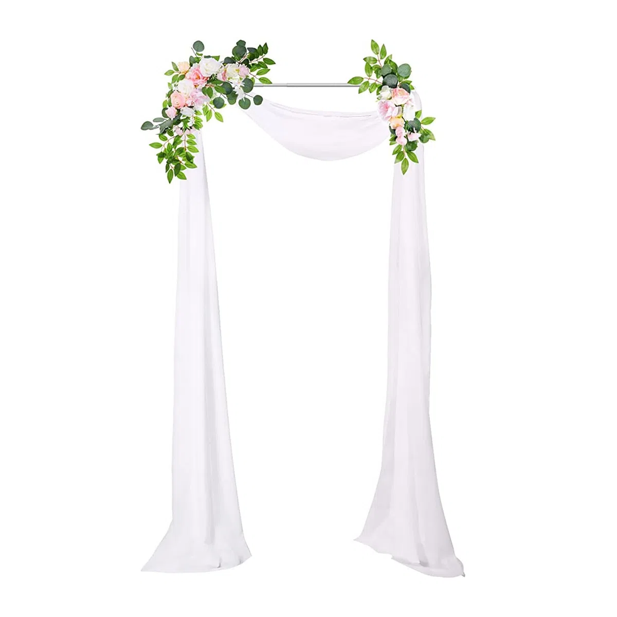 Hochzeitsbogenständer mit Sockeln, Metallgartenlaube, Hochzeitsbogen, Vorhang, Hochzeiten, Brautzeremonie, Gartenparty, Eventdekoration, einfache Montage
