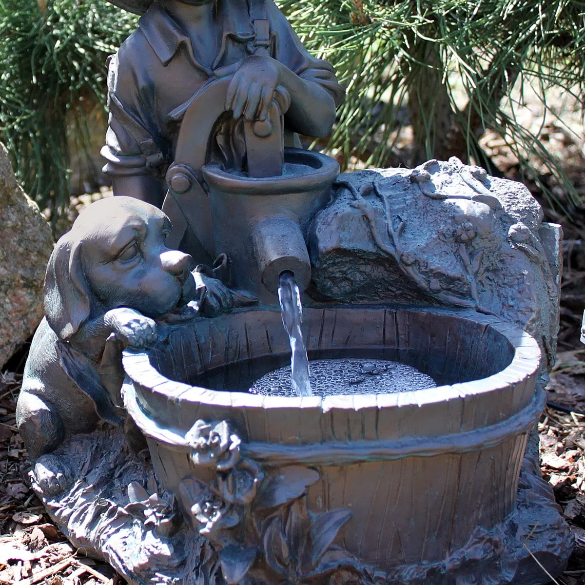 CLGarden kleine Springbrunnenpumpe NSP1E für Wasserspeier Miniteich Wasserspiel Pumpe 12V mit Netzbetrieb Springbrunnen Solarbrunnen