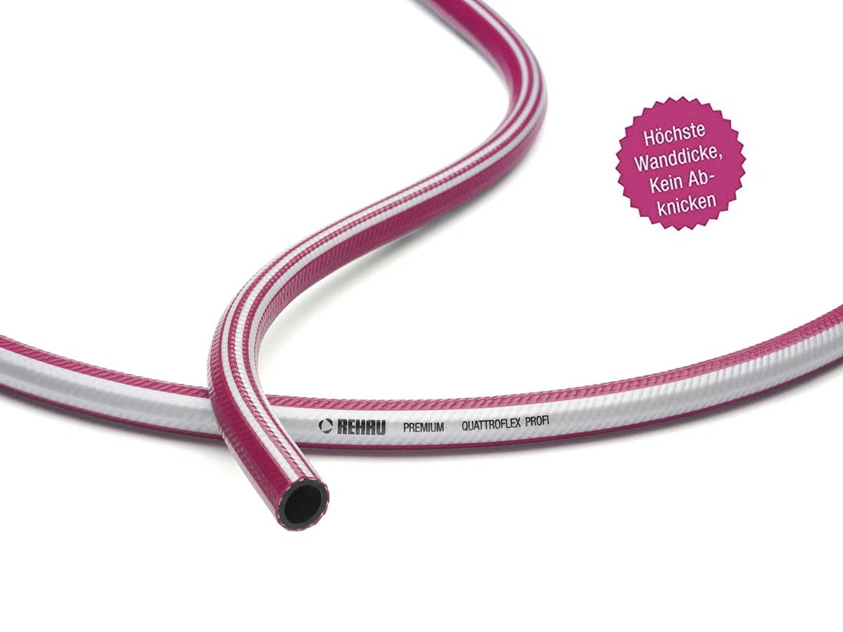 REHAU Gartenschlauch zur Bewässerung 13 mm (1/2) - Quattroflex Profi , 40 m