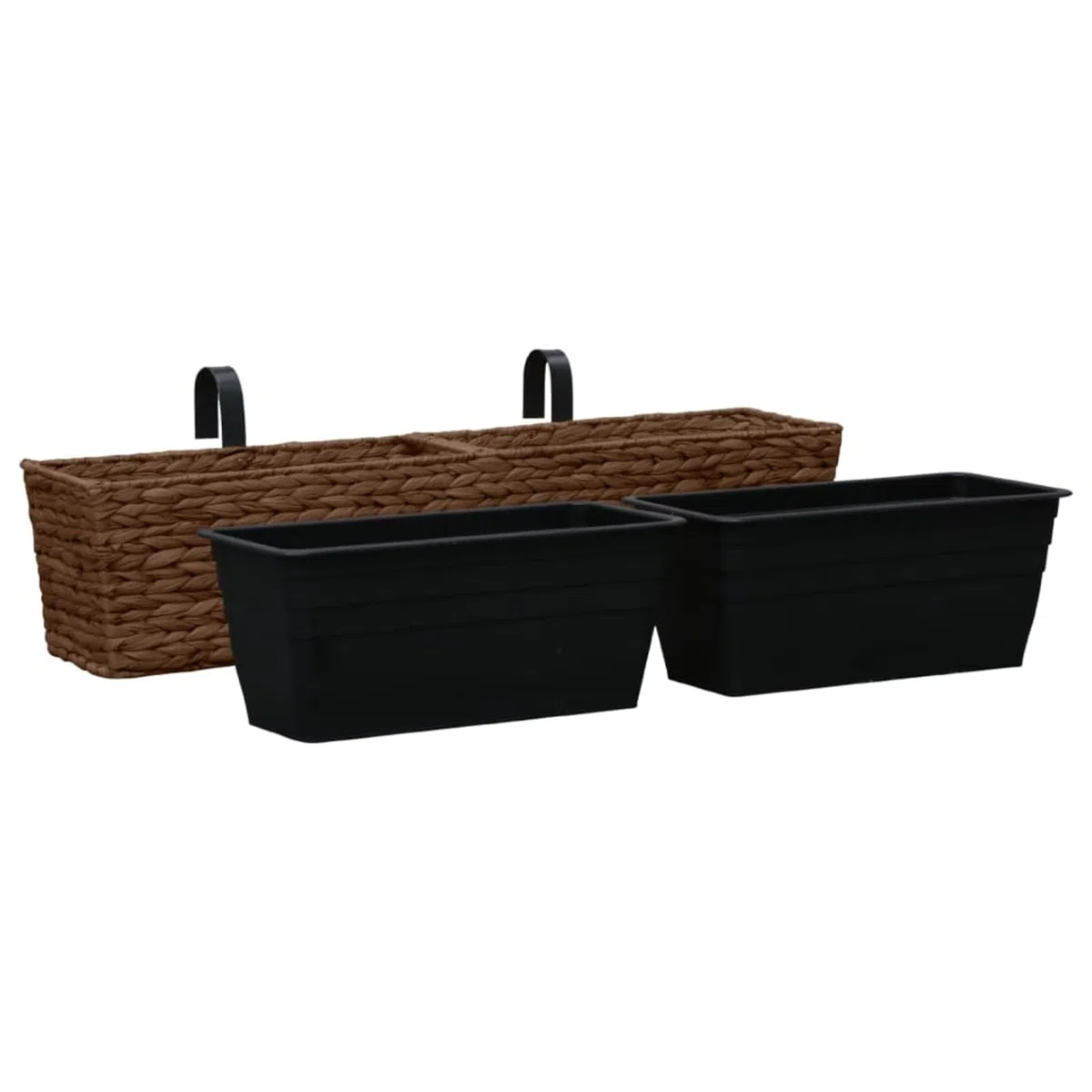 Gecheer Wasserhyazinthe Blumentopfset Braun Dekoration Balkon Pflanzenhalter