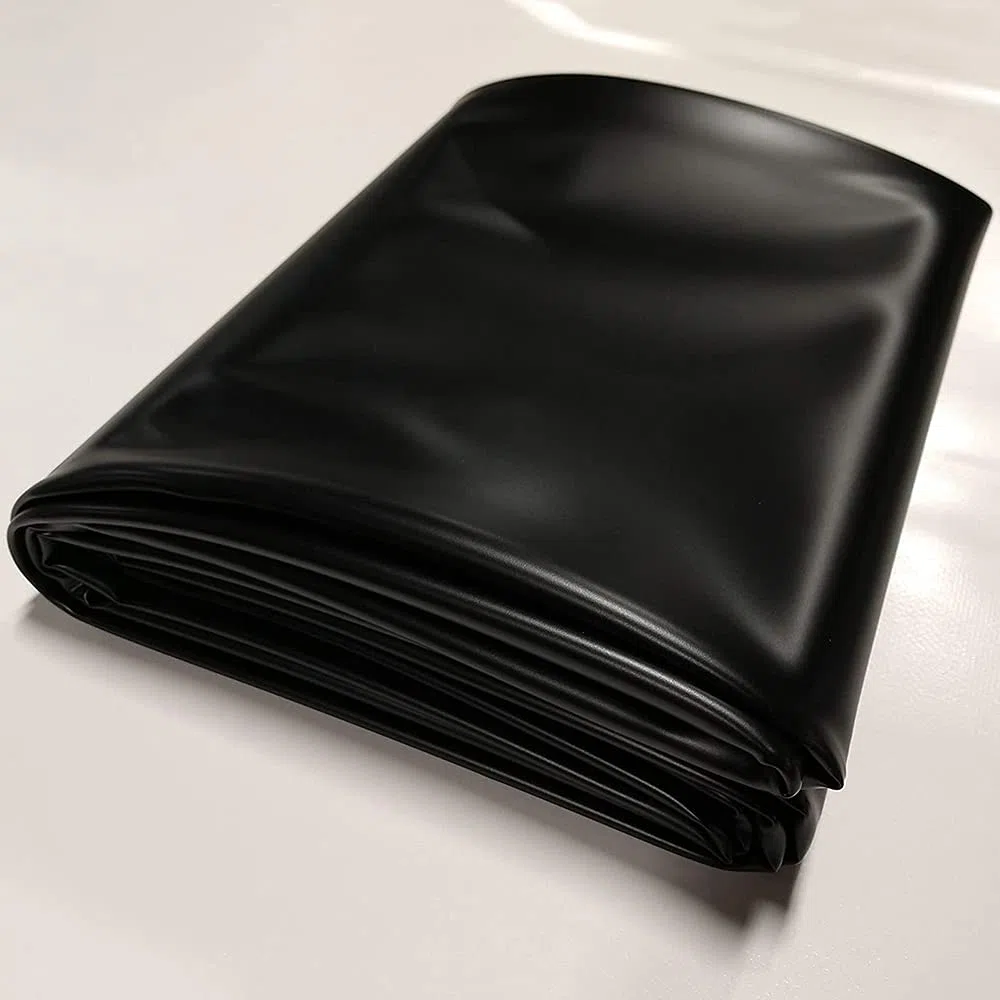 Schwarze Teichfolie, 8 x 8 m, Gummi, wasserdichte Membran für Teiche, reißfest und langlebig, vorgeschnitten