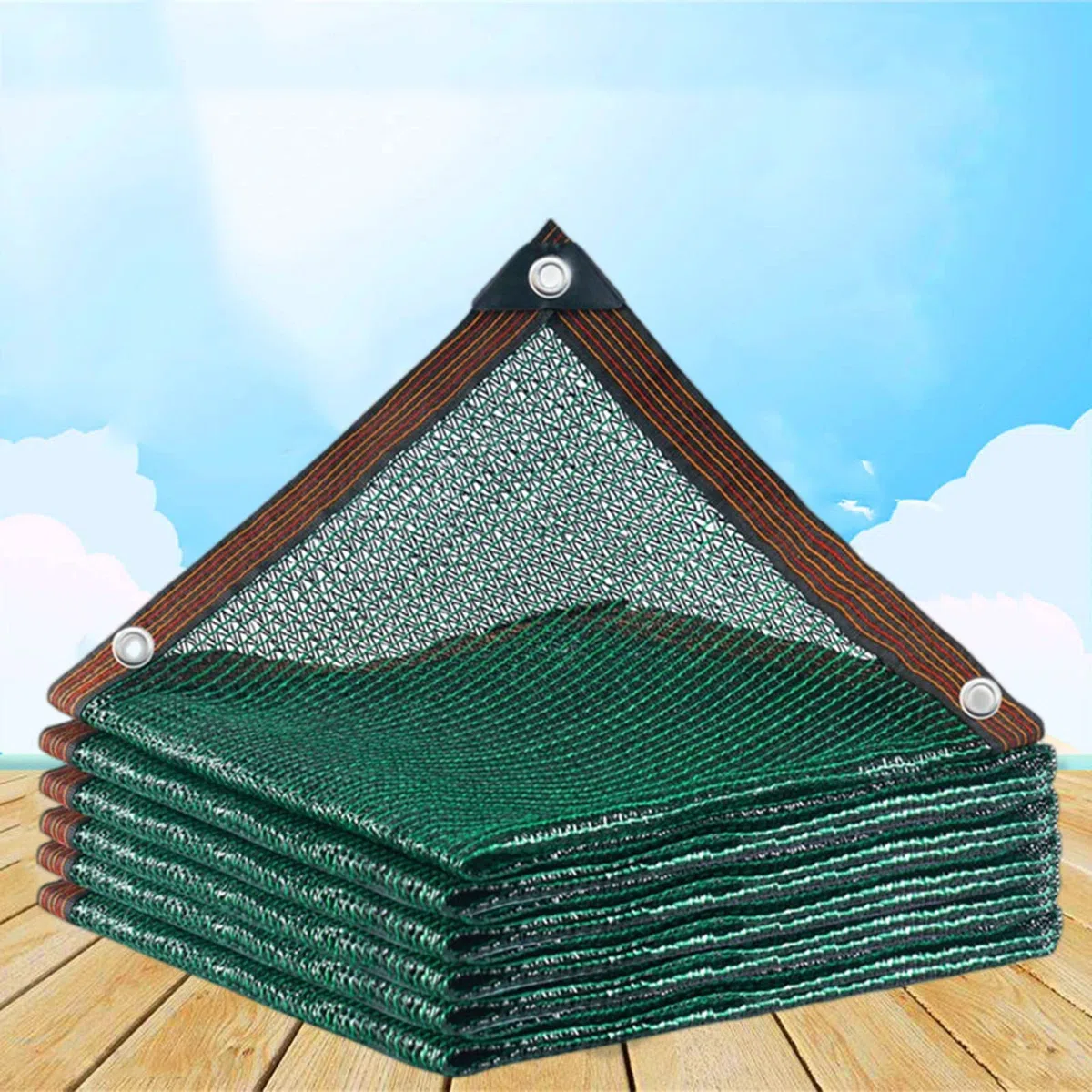 4 x 7 m, grünes E-Tuch, 40 % UV-Resint, Sonnennetz, einfach zu installieren, perfekt für Garten, Blumen und Pflanzen, Outdoor-Gartenabdeckung
