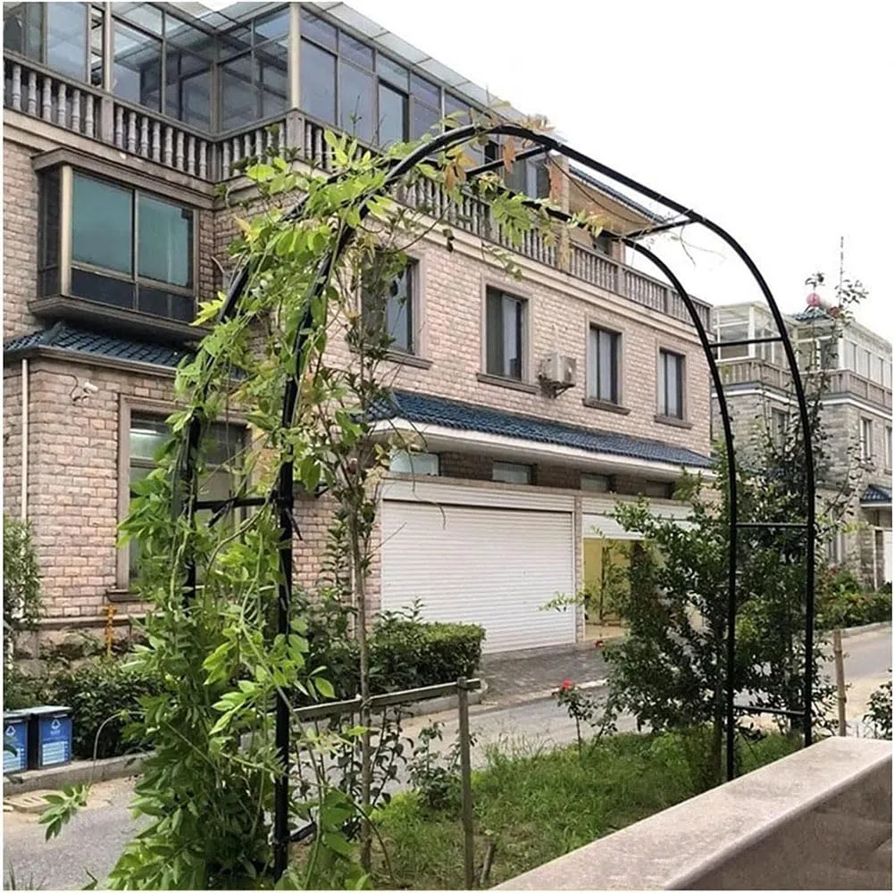 Robuster Metall-Gartenbogen für Kletterpflanzen, starkes wetterbeständiges Eisenrohr-Rosen-Spalier für Outdoor-Dekorationen und Gartenpavillon-Unterstützung