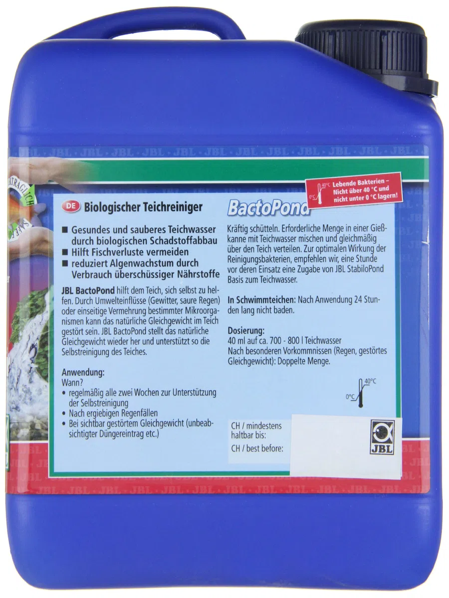 JBL Bacto Pond 27328 Biologischer Teichreiniger, 2,5 l
