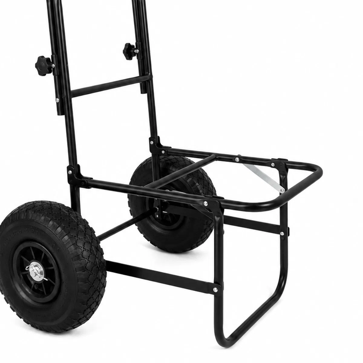 X2 Transportwagen für Angler - Klappbarer Bollerwagen - 100 x 40 x 31 cm - Ausziehbarer Griff - Luftreifen - Angelwagen für Angelausrüstung - Strandwagen - Campingwagen