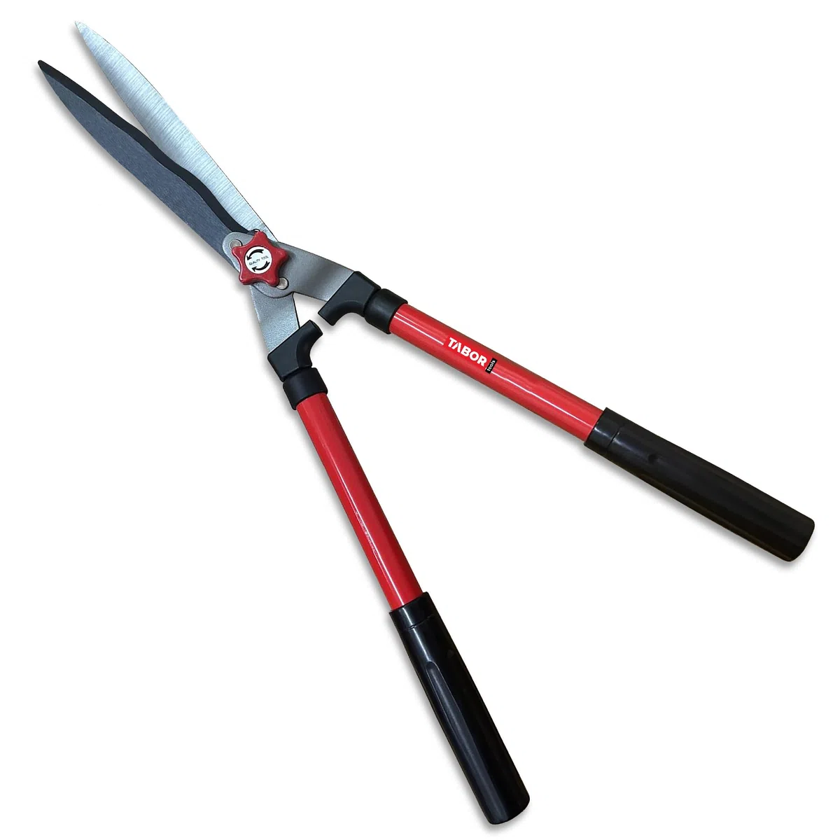 TABOR Tools B620A Heckenschere mit gewellter Klinge zum Trimmen von Bordüren, Buchsbaum und Büschen, manuelle Heckenschere mit Komfortgriffen.