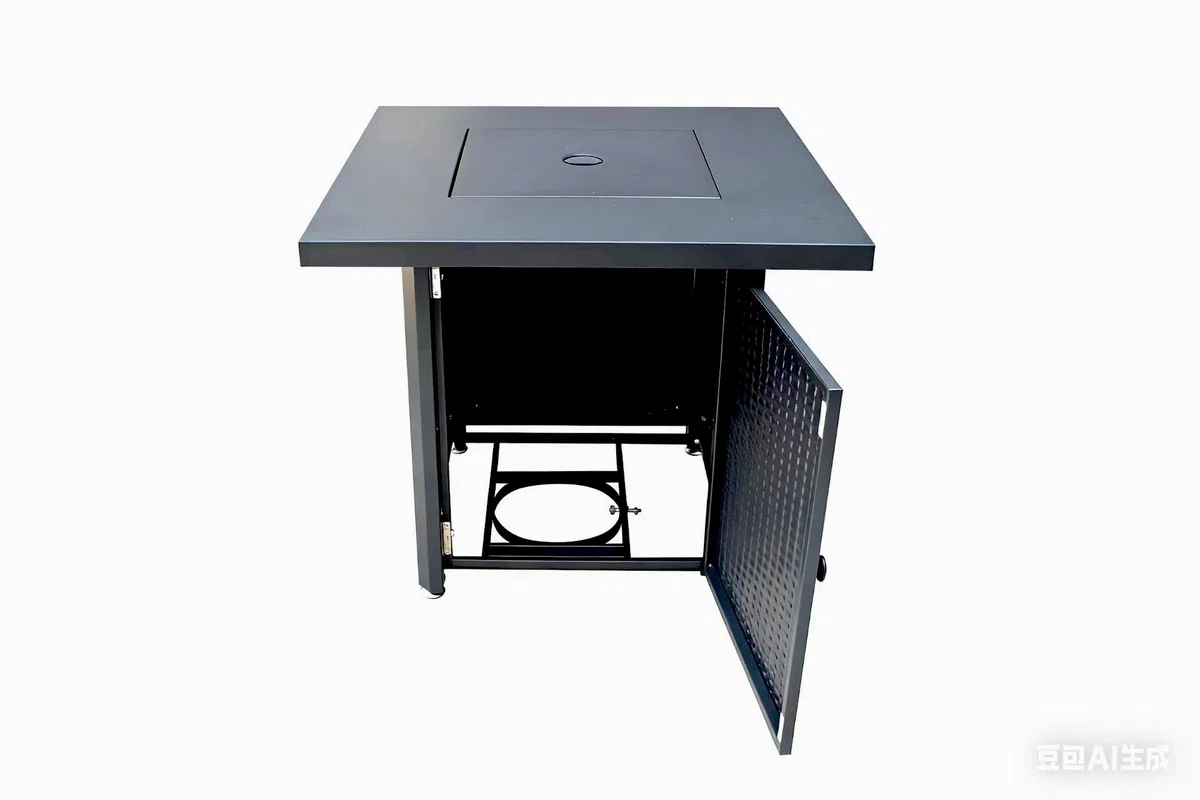 APANA Gas Feuerstelle Outdoor Feuertisch mit Gasfeuerstelle für Terrasse Balkon Garten 50000 BTU mit Lavasteinen und Abdeckhaube