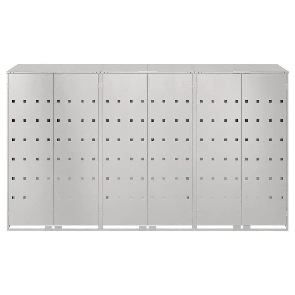 Mülltonnenbox 3er Mülltonnenboxen 240L Box für Mülltonnen Edelstahl
