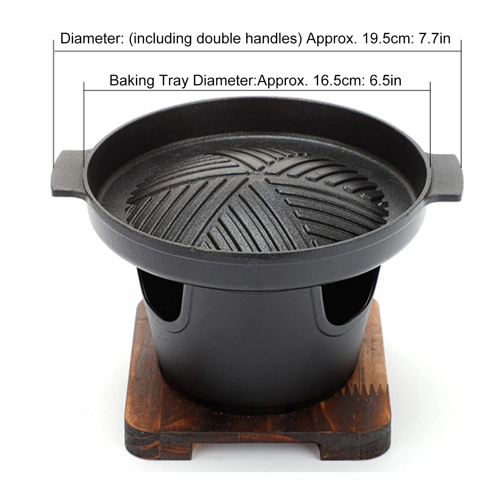 Mini BBQ Grill, Tragbarer Tischgrill Rauchfreier Japanischer Tischgrill Kleiner Grilltopf Koreanischer Familiengrill mit Antihaft-Kochflächen für Outdoor Camping BBQ