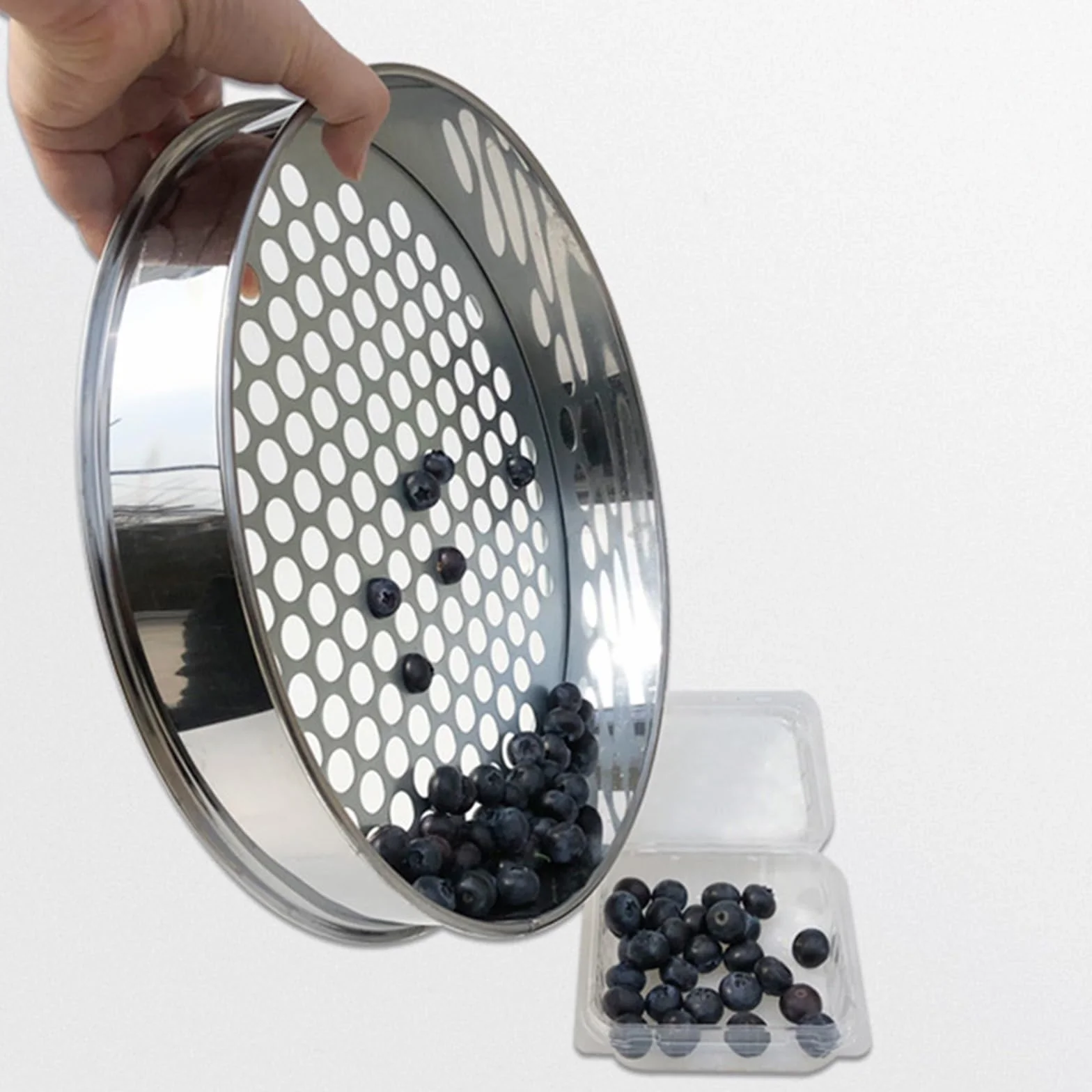 30cm Stahl Feinmaschiges Sieb Strer 40mm Küche Lebensmittel Filter für Bohnen Obst und mehr Leicht zu reinigen Küchenwerkzeug