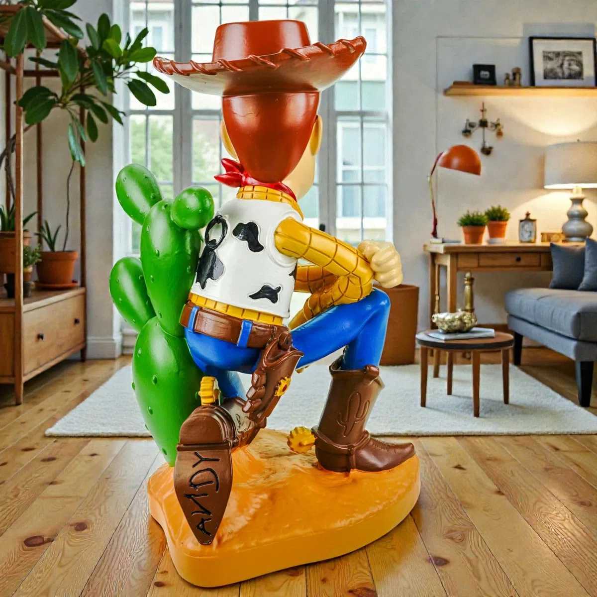 Gartenfigur Woody Toy Story Offiziell lizenzierte Disney Dekofigur 41cm Polyres | Große Sammlerfigur für Garten, Terrasse & Balkon | Detailreiche Pixar Dekoration