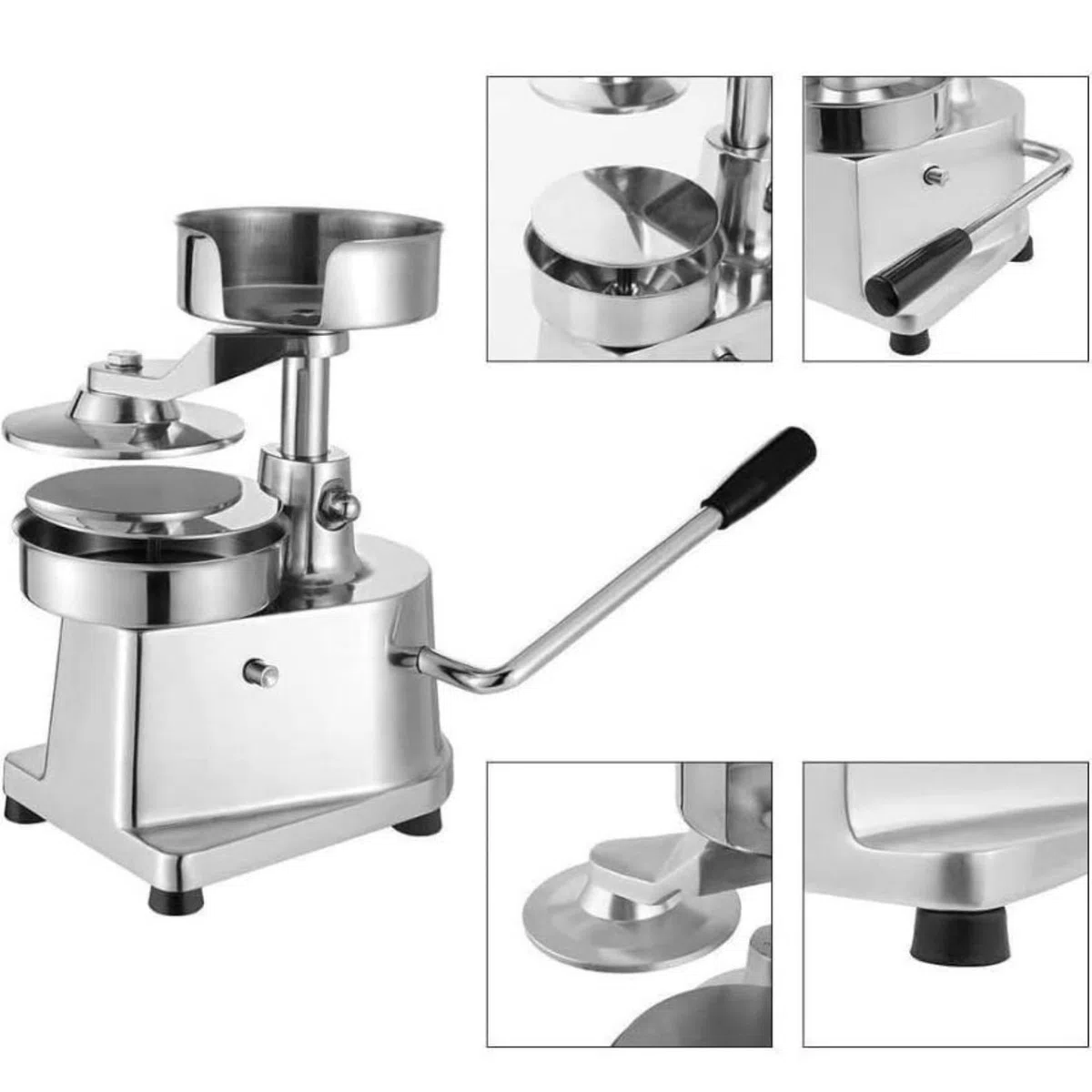 Robuster manueller Burger-Patty-Maker aus Edelstahl für gefüllte Burger, 12,7 cm, für Zuhause, Restaurant, Lebensmittelwagen