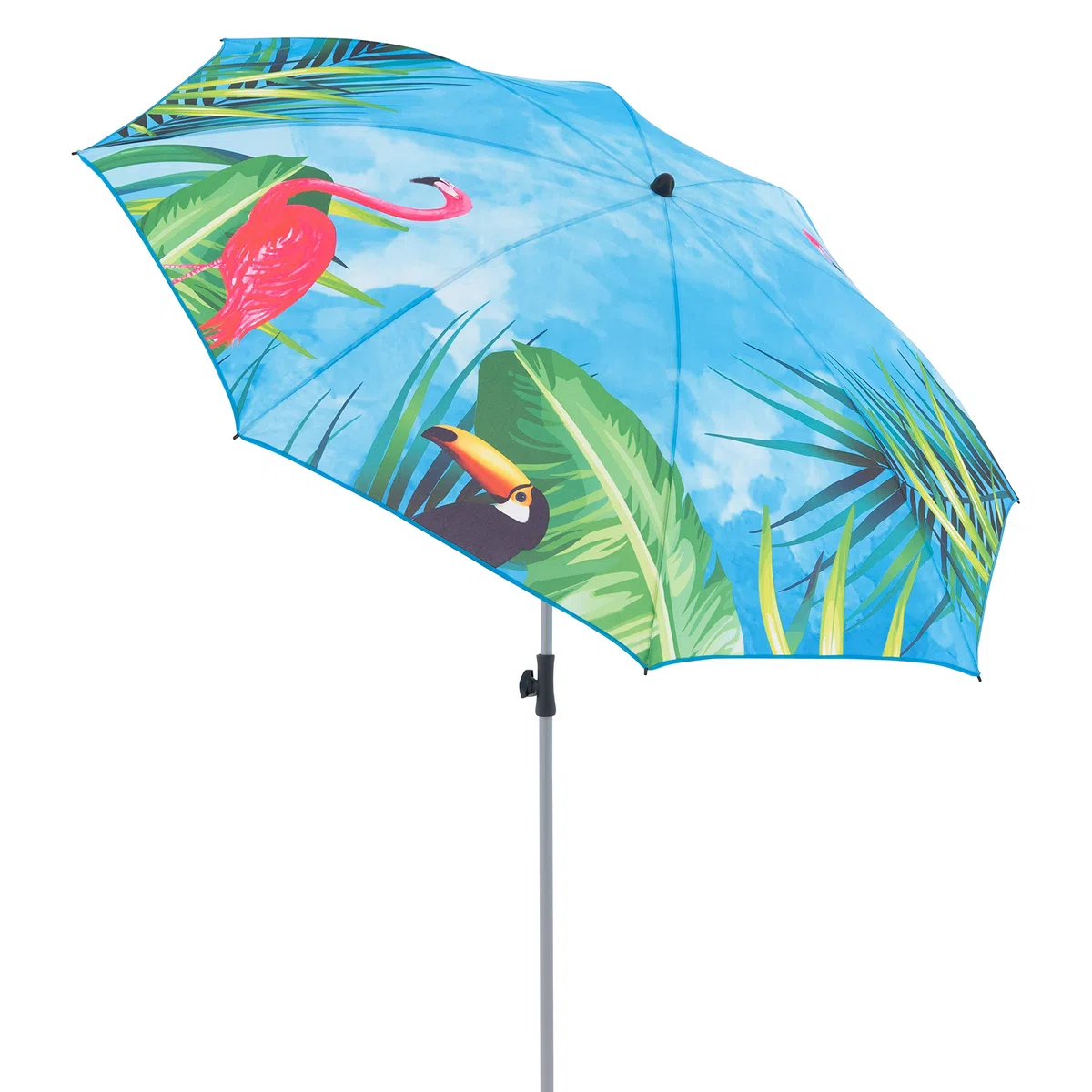 Doppler GS BASIC 200 - Sonnenschirm für Balkon oder Garten - Regenabweisend - Knickbar - ca. 200 cm - Flamingo