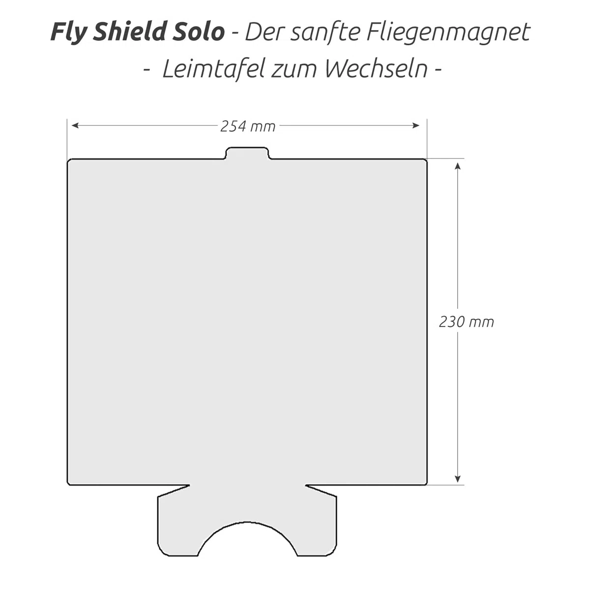 Fly-Shield Solo UV-Fliegenfalle - Klebefolie - Standard - 1 Halter | Kompakte Ausführung für Innenräume, diskrete Kontrolle von Fliegen und Fluginsekten mit austauschbarer Klebefolie
