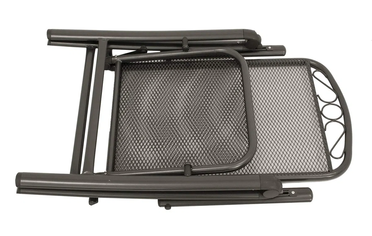 DEGAMO Klappsessel Hochlehner Classic, Streckmetall anthrazit, 5-Fach verstellbar, 2 STÜCK