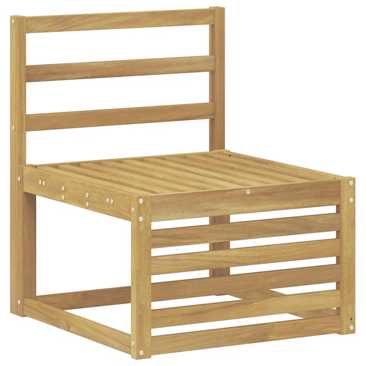 Outdoor-Sofagarnitur 6-teilig Weiß aus massivem Akazienholz wetterfest langlebig für Garten Terrasse Balkon Esszimmer Wohnzimmer Sitzgruppe mit Tisch und Armlehnen