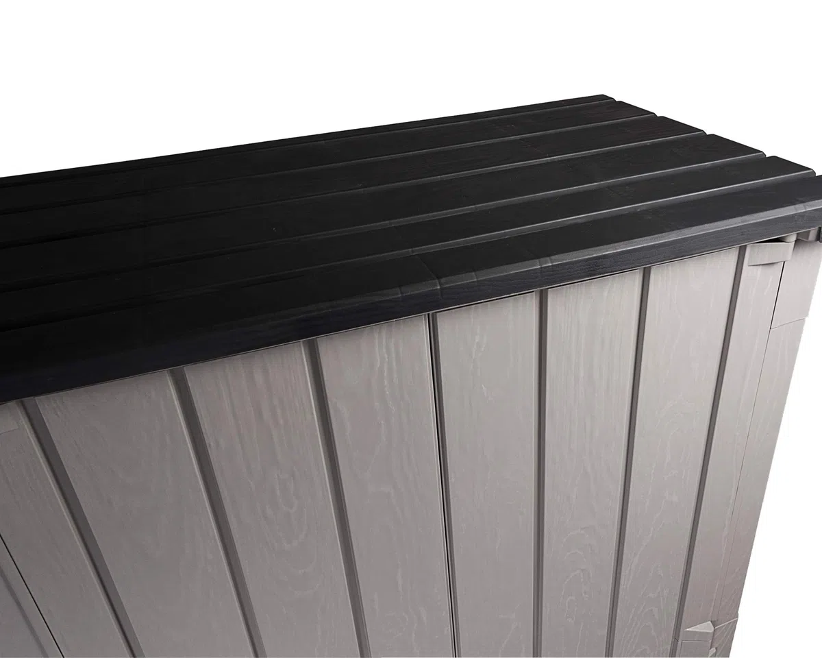Ondis24 Mülltonnenbox Storer Basic/Basic XL/High Store Basic Gerätebox abschließbar für 2 Mülltonnen (1670 Liter, Grau-Anthrazit)