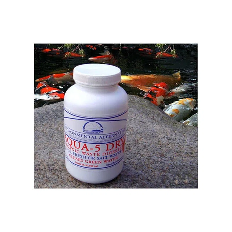 Aqua-5 Dry 4er Spar-Set Maxi-Dosen á 280 g | Hochkonzentrierte Teichbakterien Filterbaktieren f. Koiteich, Gartenteich, Schwimmteich, Aquarium - Für klares Wasser & zur biologischen Filterung