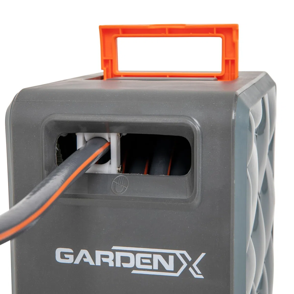 S&Garden Schlauchaufroller - Schwarz, Automatik, 10m PVC Schlauch, Wandmontage