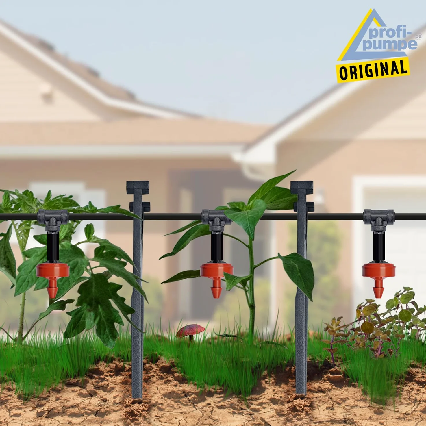 Solar-Bewässerungssystem Greenkeeper Solarpanel Gartenbewässerungssystem Pflanzenbewässerung (SOLAR-DROP P50 für bis zu 50 Tropfstellen)