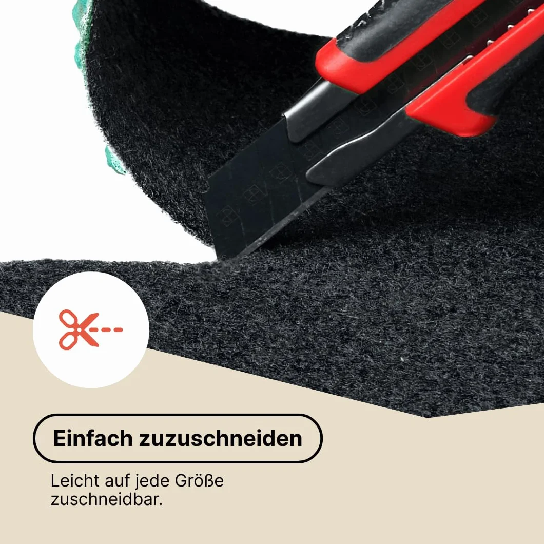 TAPISO Pemba Rasenteppich Kunstrasen Dunkelgrau Höhe:4 mm Kunstrasenteppich mit Noppen Wetterfest Schnelltrocknend Outdoor Balkon Terrasse Garten 300 x 300 cm